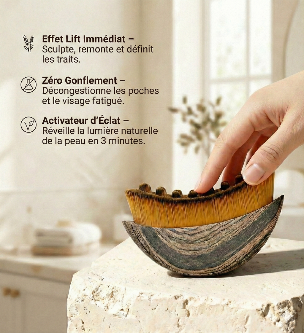 Brosse Drainante Visage – Rituel Lift & Détox
